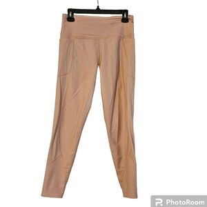 Victoria Sport Total Knockout  Shimmer Pale Pink Leggings 71% Polyamide Size M